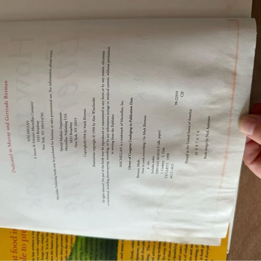 How to Cook Everything : Simple Recipes for Great Food by Mark Bittman (1998)
